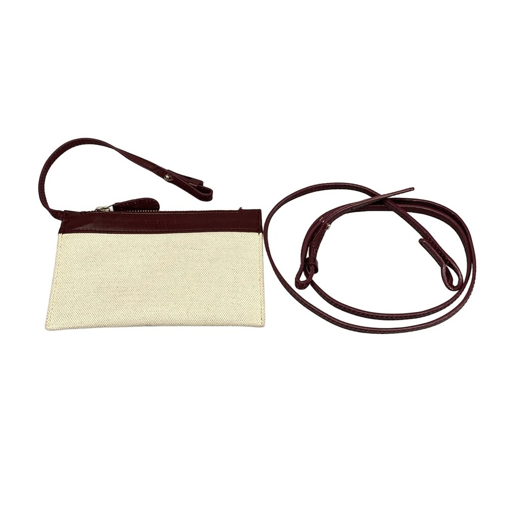 Balenciaga Navy Cabas XS Tote Bag 390346 Cream Bordeaux Canvas Leather - Picture 8 of 15